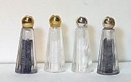 Dollhouse Miniature Salt & Pepper Shakers-Gold Top